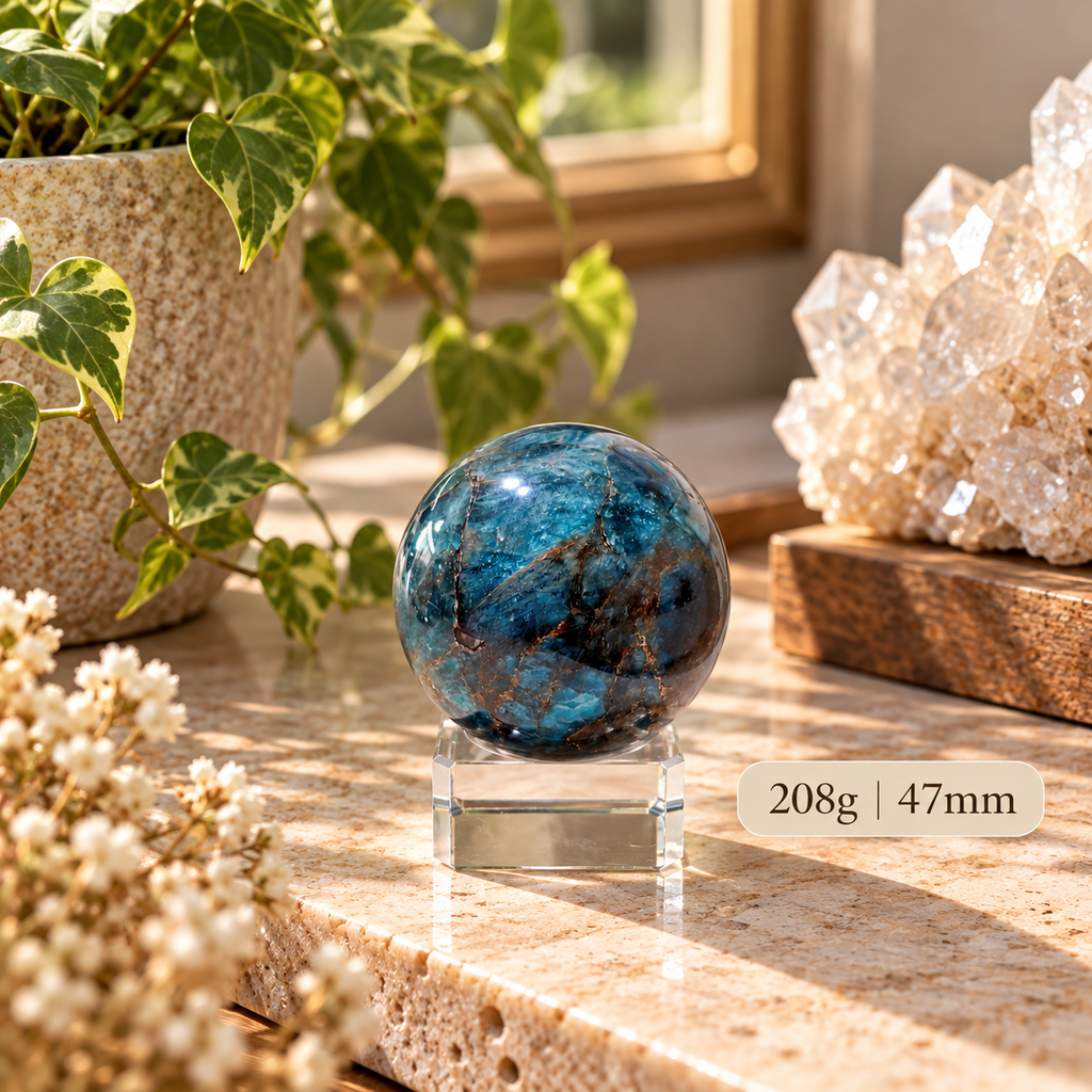 Blue Apatite Sphere (Brazil)