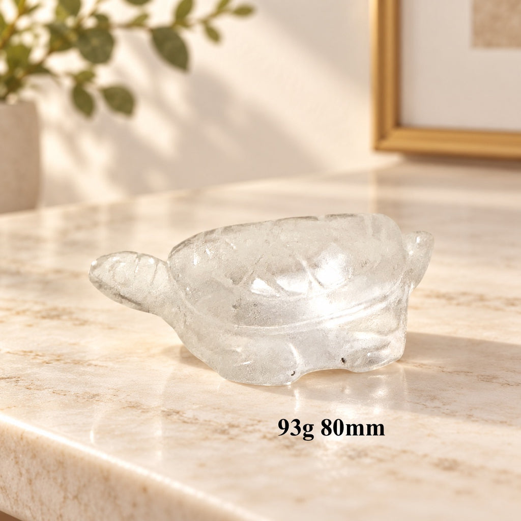 Clear Quartz Carved Turtles