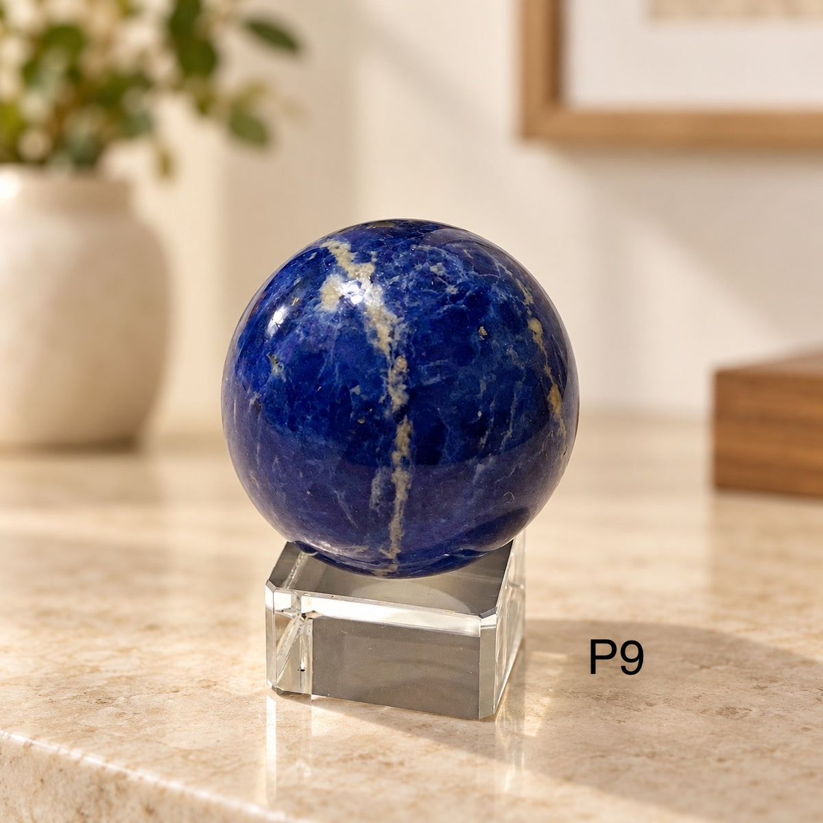 Blue Sodalite AAA Sphere (Brazil) Scam Shield