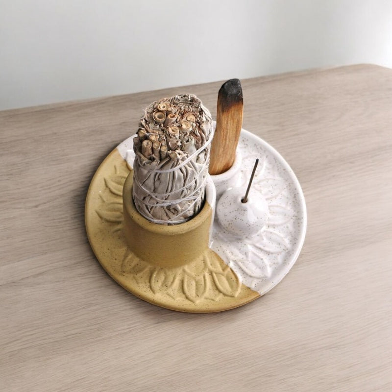 Encoded Sacred Ceramic Dish Sets 13cmx5cm (Lightline Essentials) Holder