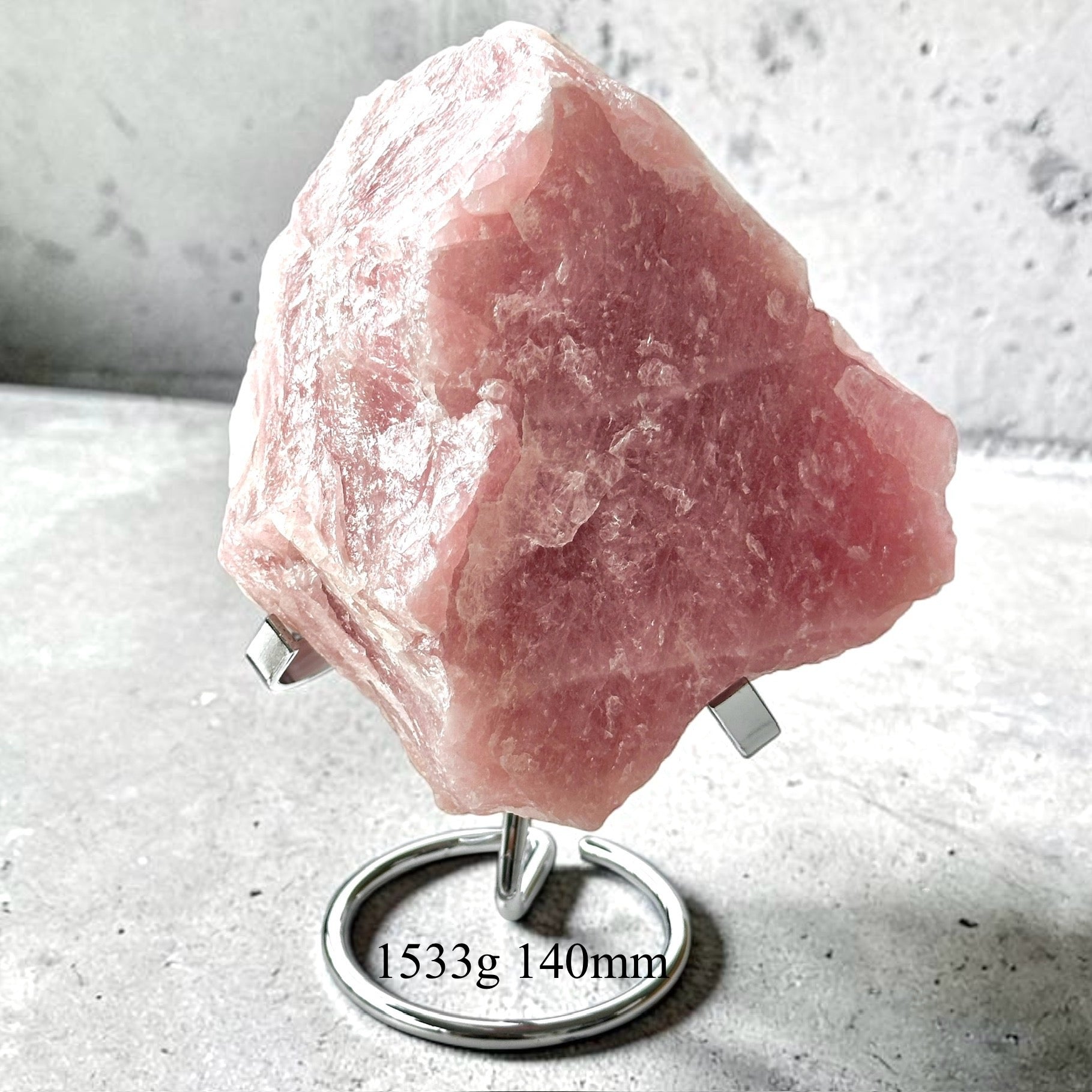 Rose Quartz Natural Raw with Stand (Large) Brazil