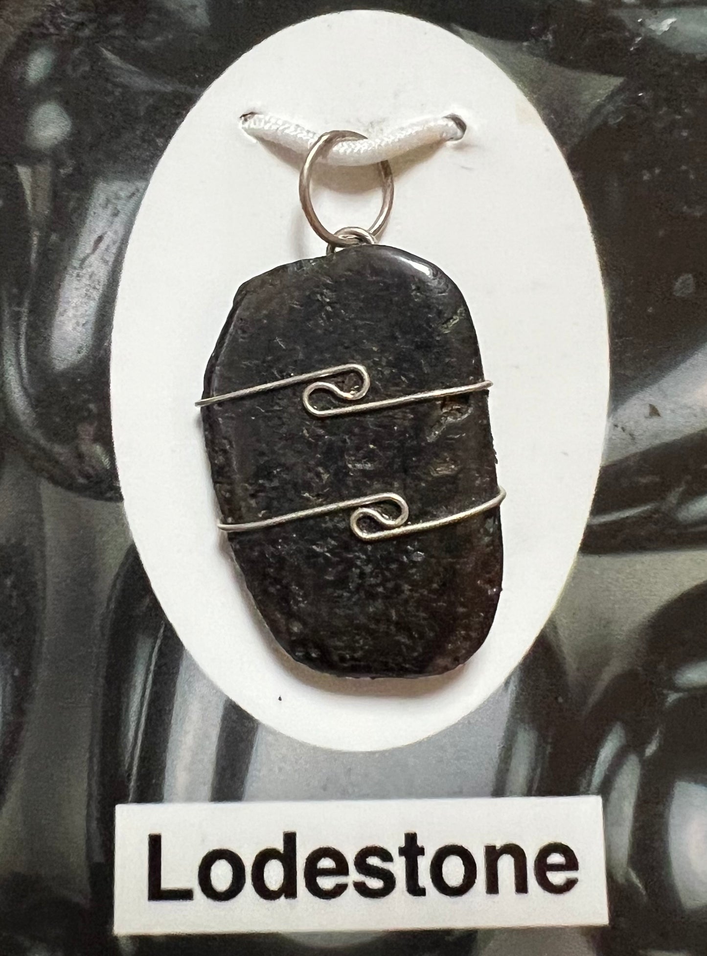 H&E Lodestone (Wire-wrapped with card) Pendant