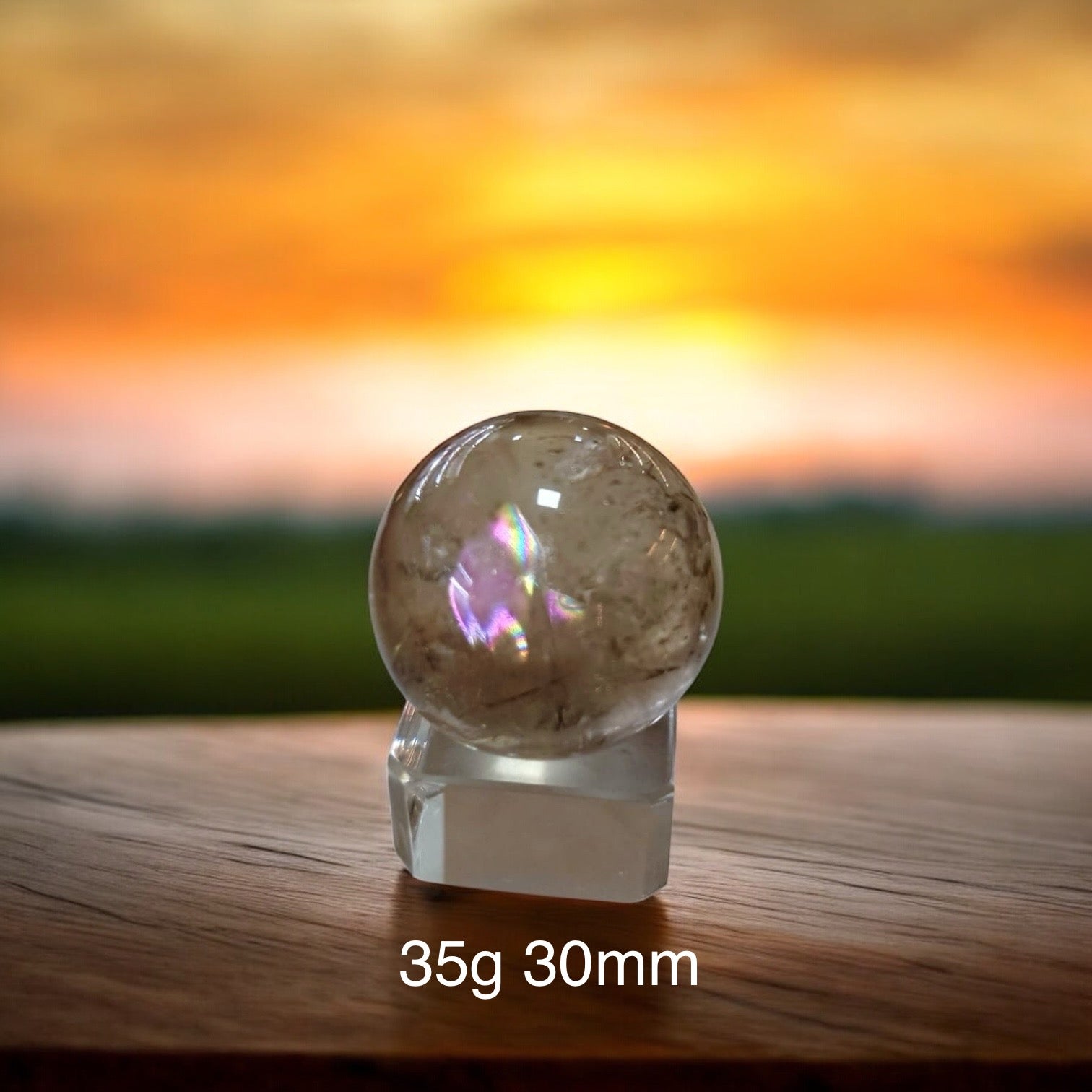 Natural Citrine Sphere (AAAAA grade) Brazil (Pre-coded & activated) natural, undyed, unheated