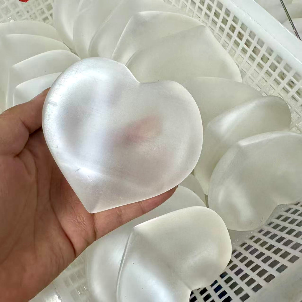 Selenite Cleansing/Charging Heart-Shape Bowl (Morocco)