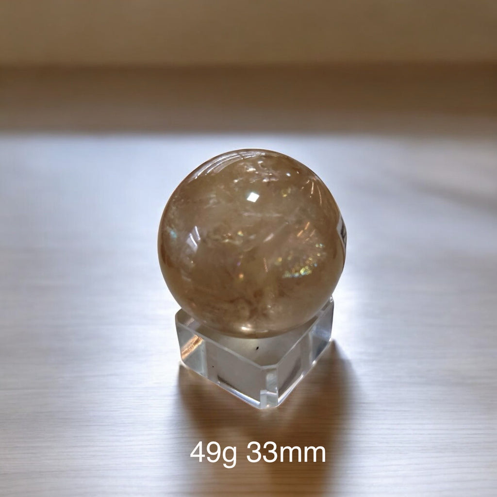 Natural Citrine Sphere (AAAAA grade) Brazil (Pre-coded & activated) natural, undyed, unheated