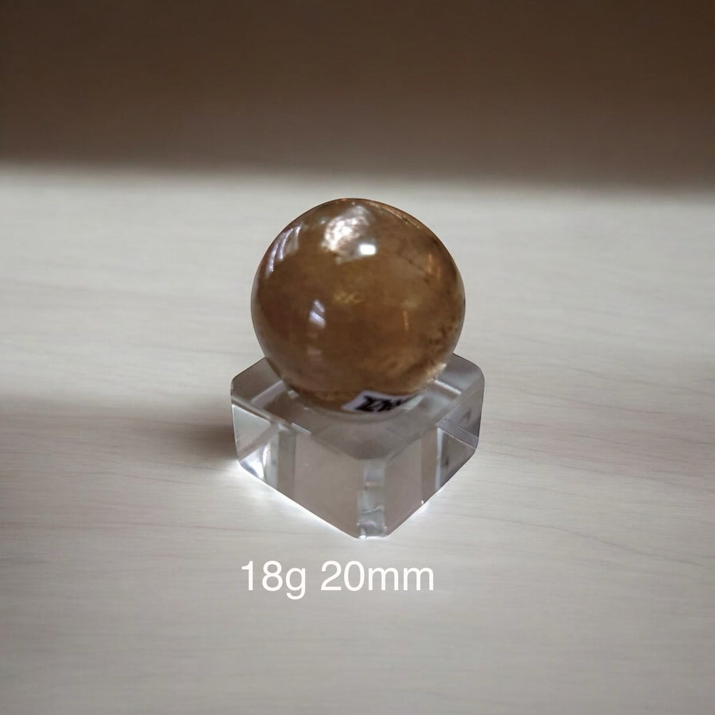 Natural Citrine Sphere (AAAAA grade) Brazil (Pre-coded & activated) natural, undyed, unheated