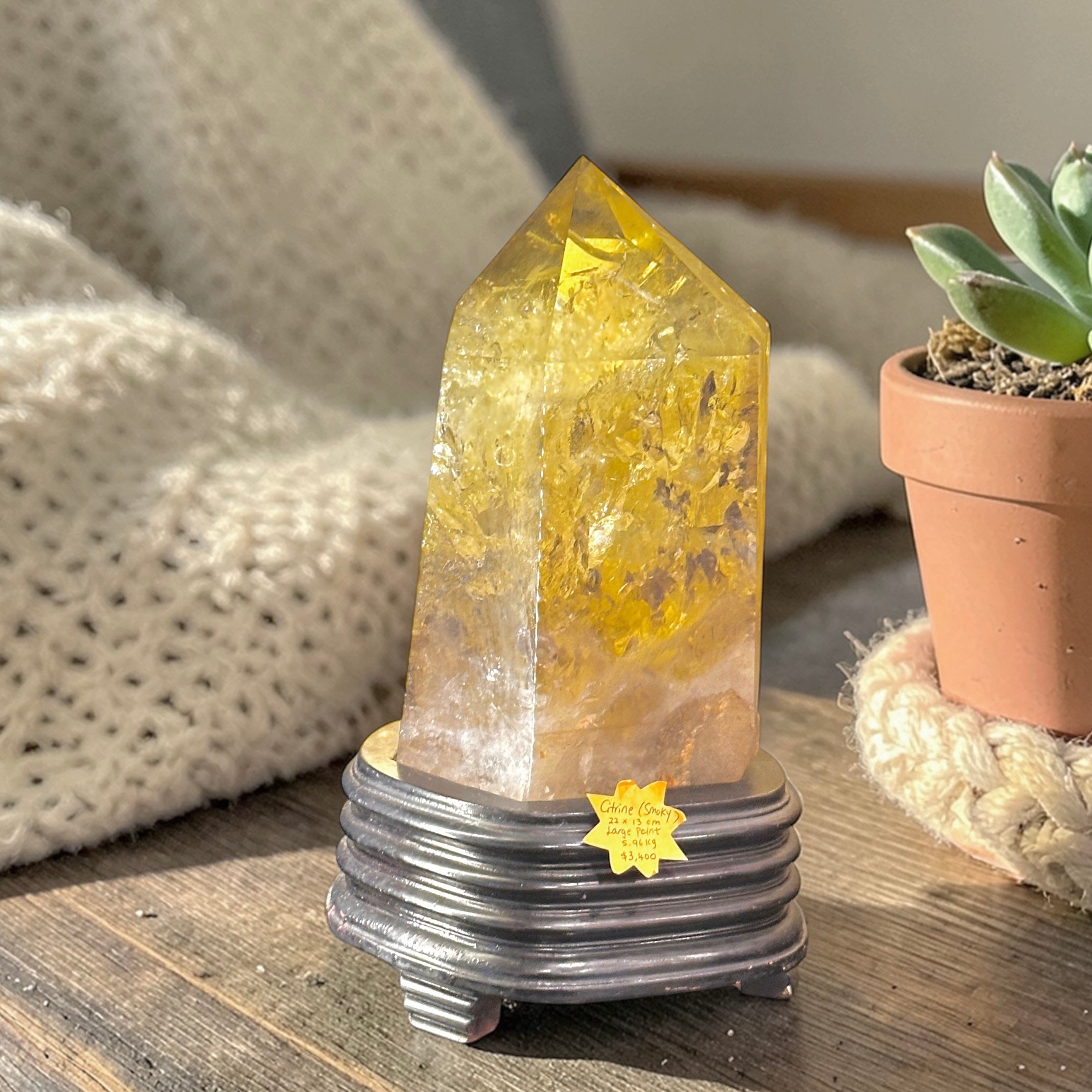 Citrine (Smoky) Large Point Tower 5.96kg (22x13cm)
