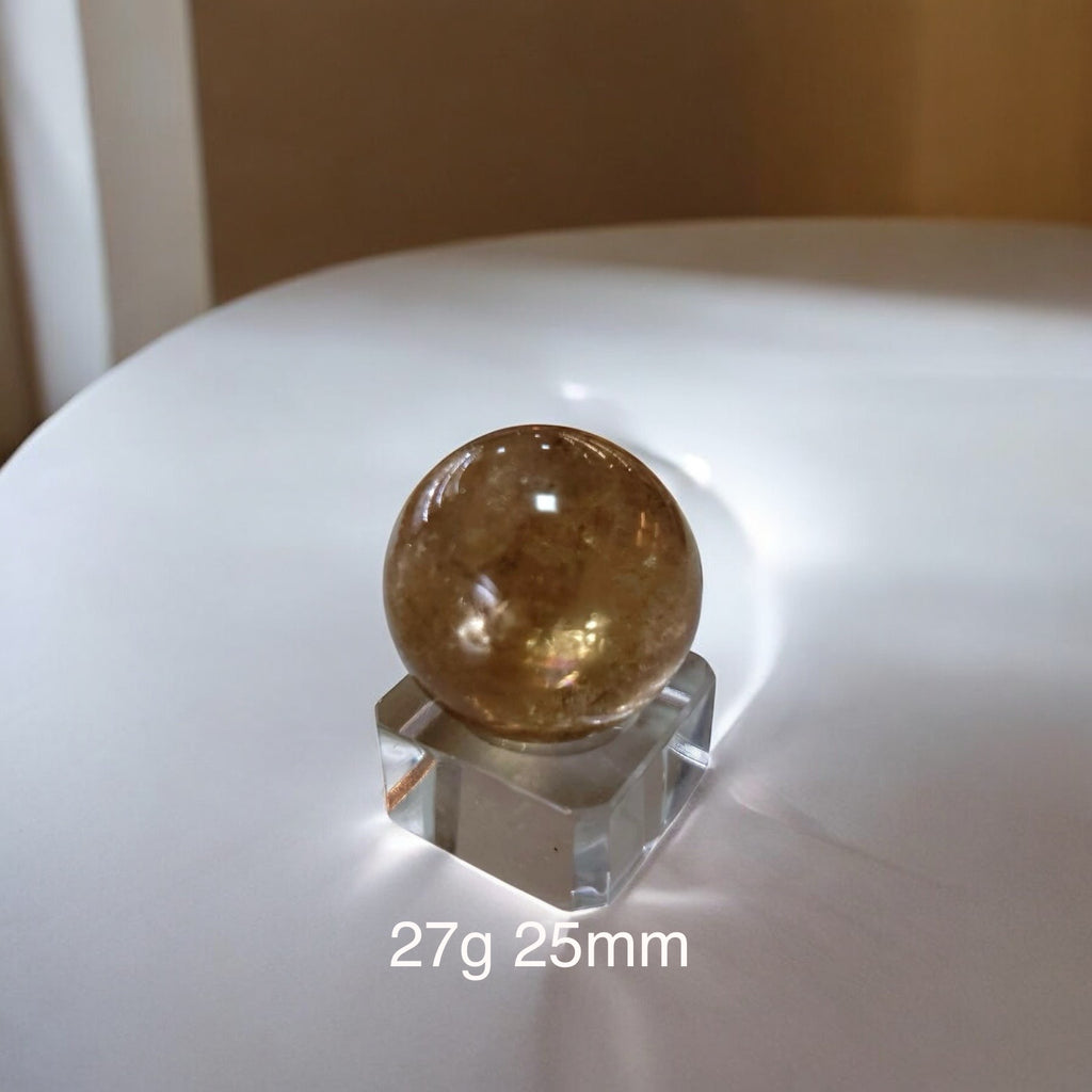 Natural Citrine Sphere (AAAAA grade) Brazil (Pre-coded & activated) natural, undyed, unheated