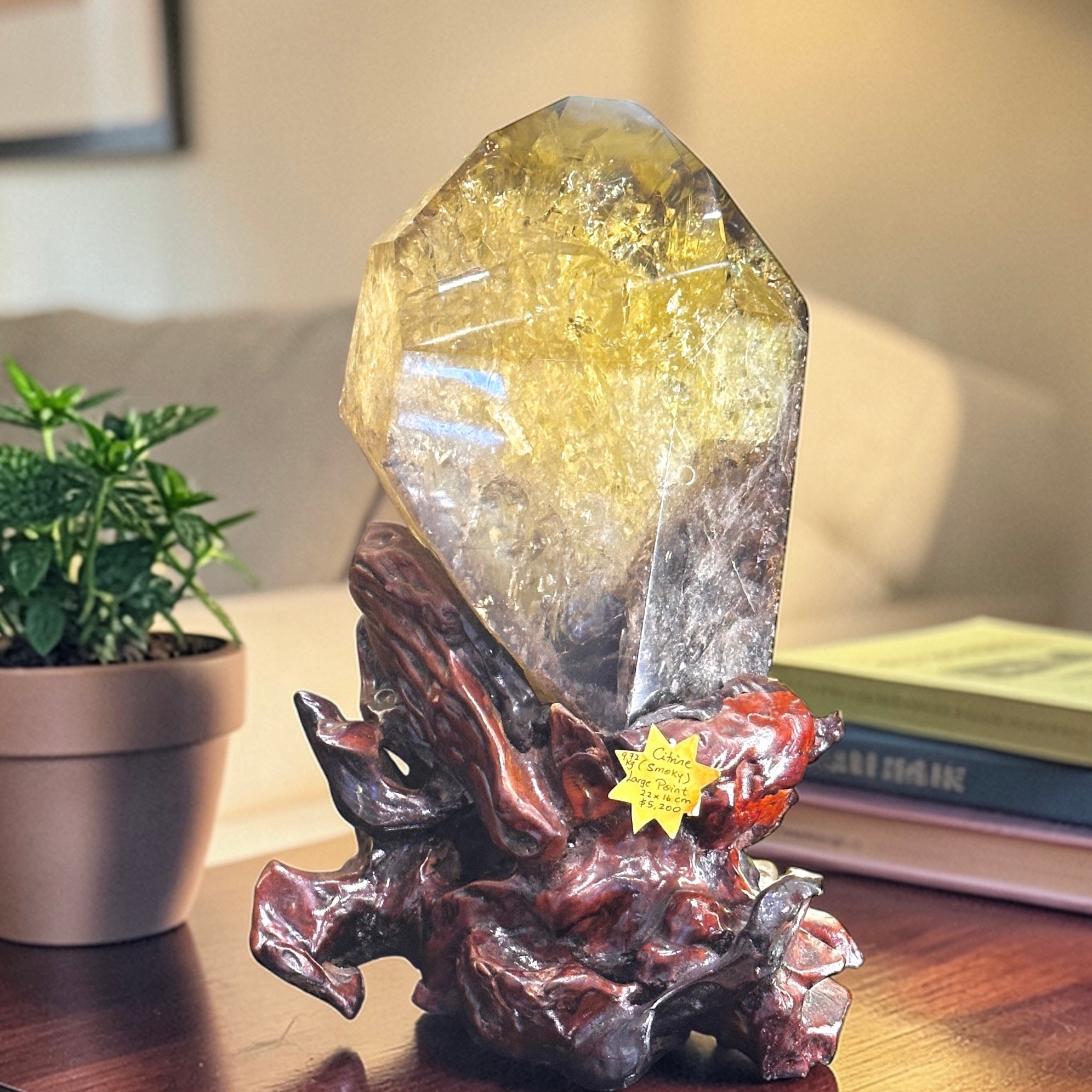 Citrine (Smoky) Large Point Tower 9.72kgs (22x16cm)