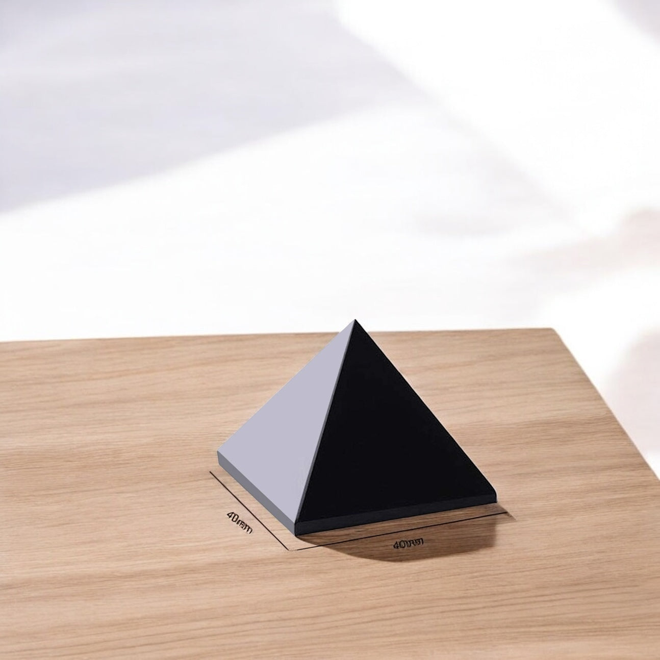 Black Obsidian Pyramid 40mm AAA grade (Pre-coded & Activated)