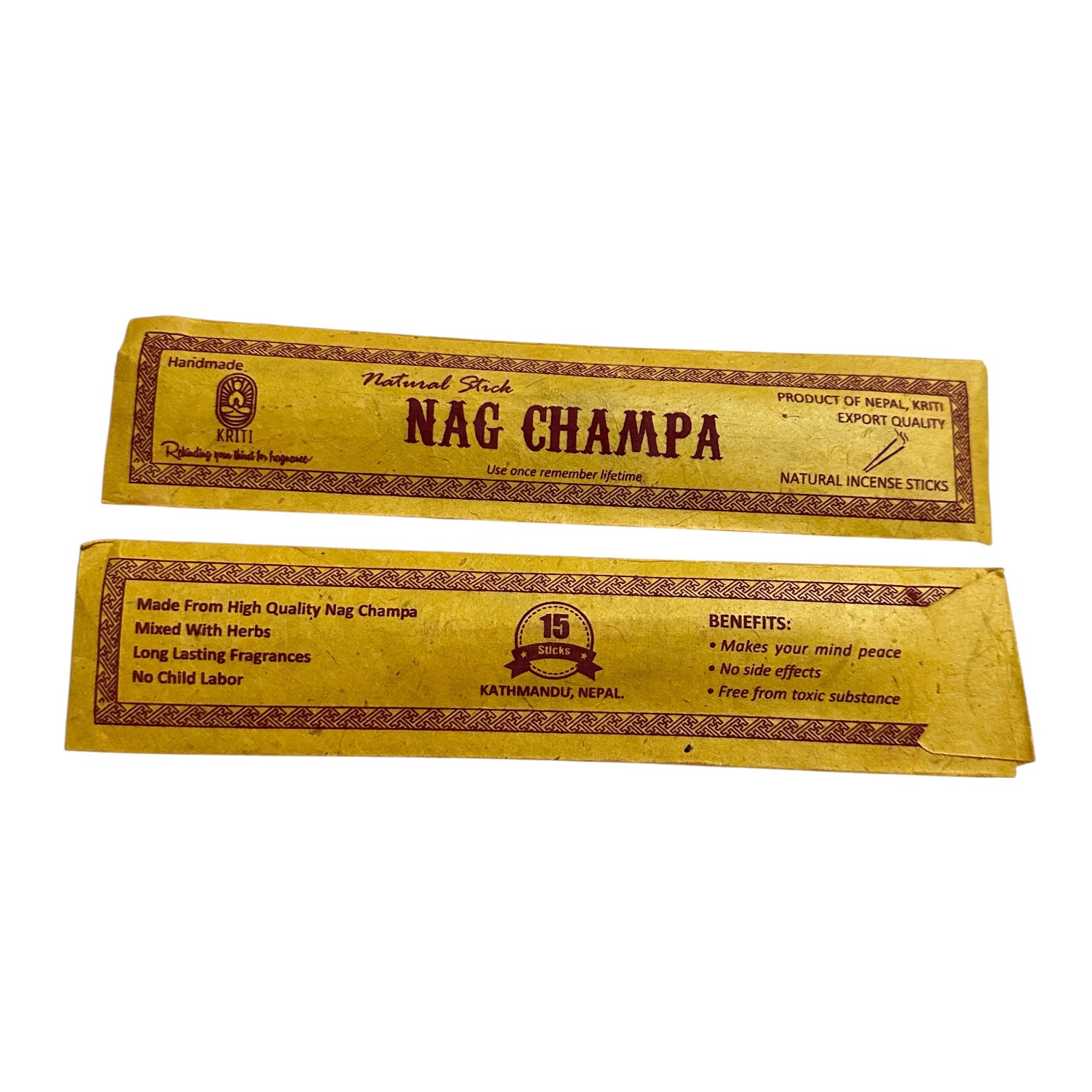 Nepal Handmade Incense Sticks (15 sticks per pack)