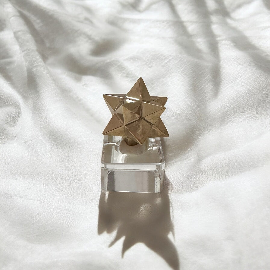 Merkaba Pyrite with Copper – 35mm (Field of Radiance) Pre-coded, activated