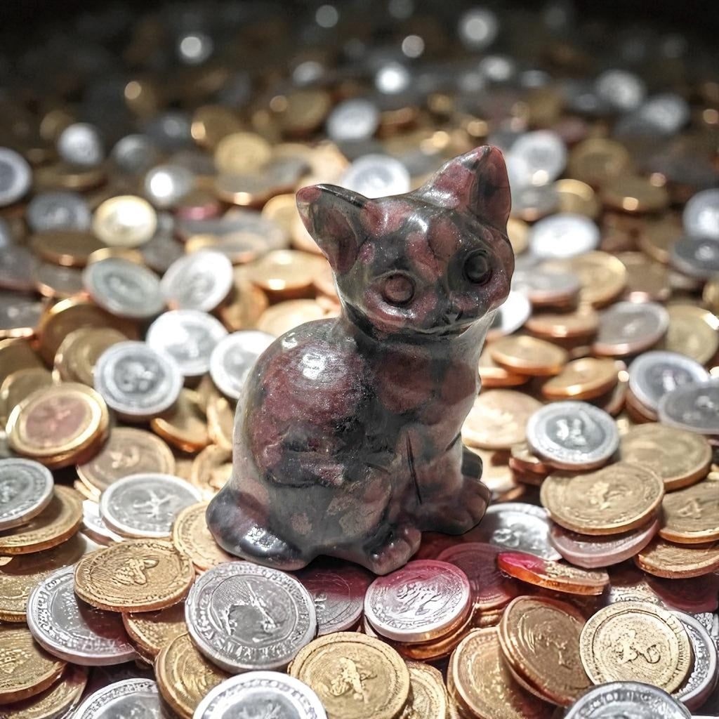 Garnet Cat Prosperity Guard 70mm