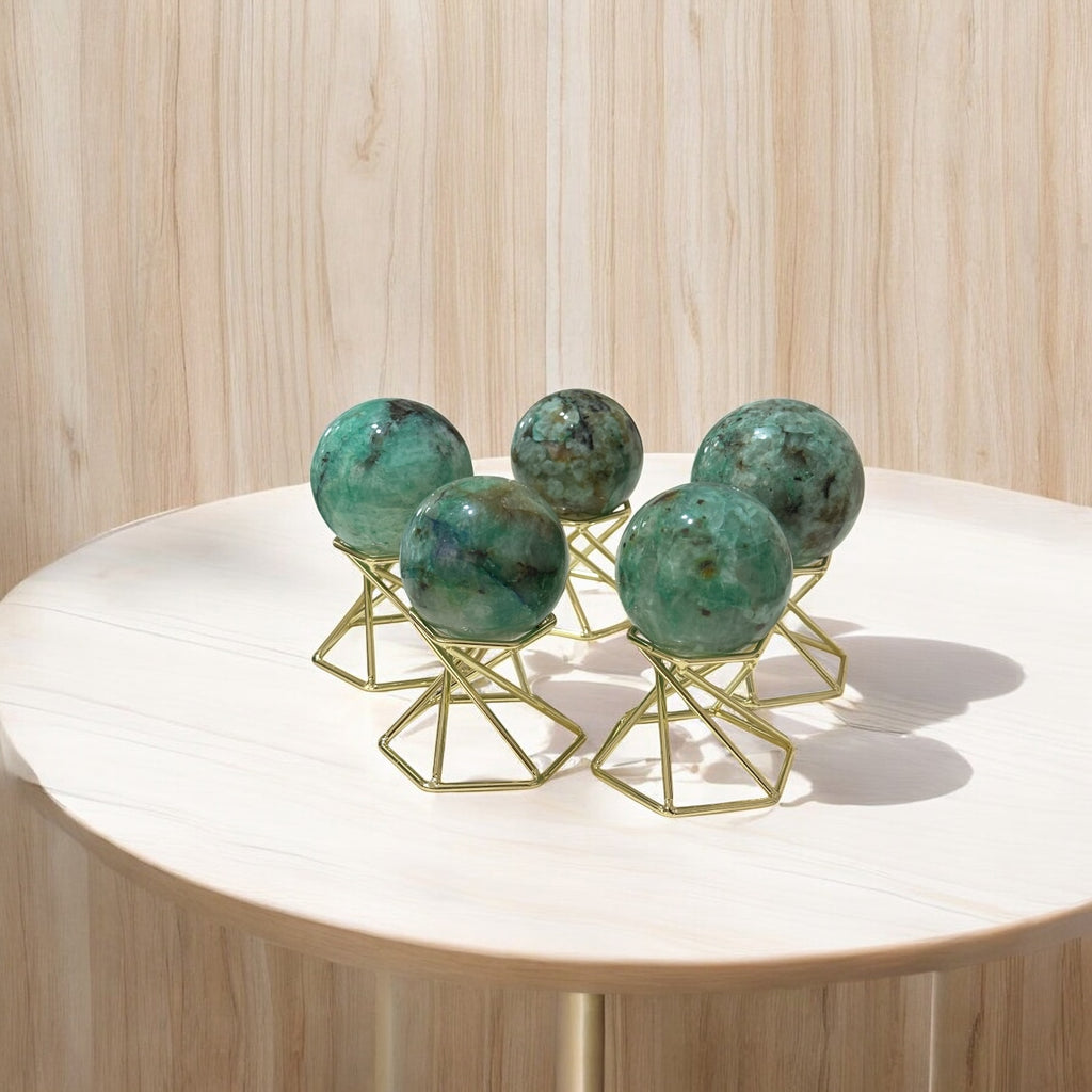 Phoenix Stone Spheres (Turquoise, Malachite, Chrysocolla) Pre-coded & Activated (Soulful Recalibration)