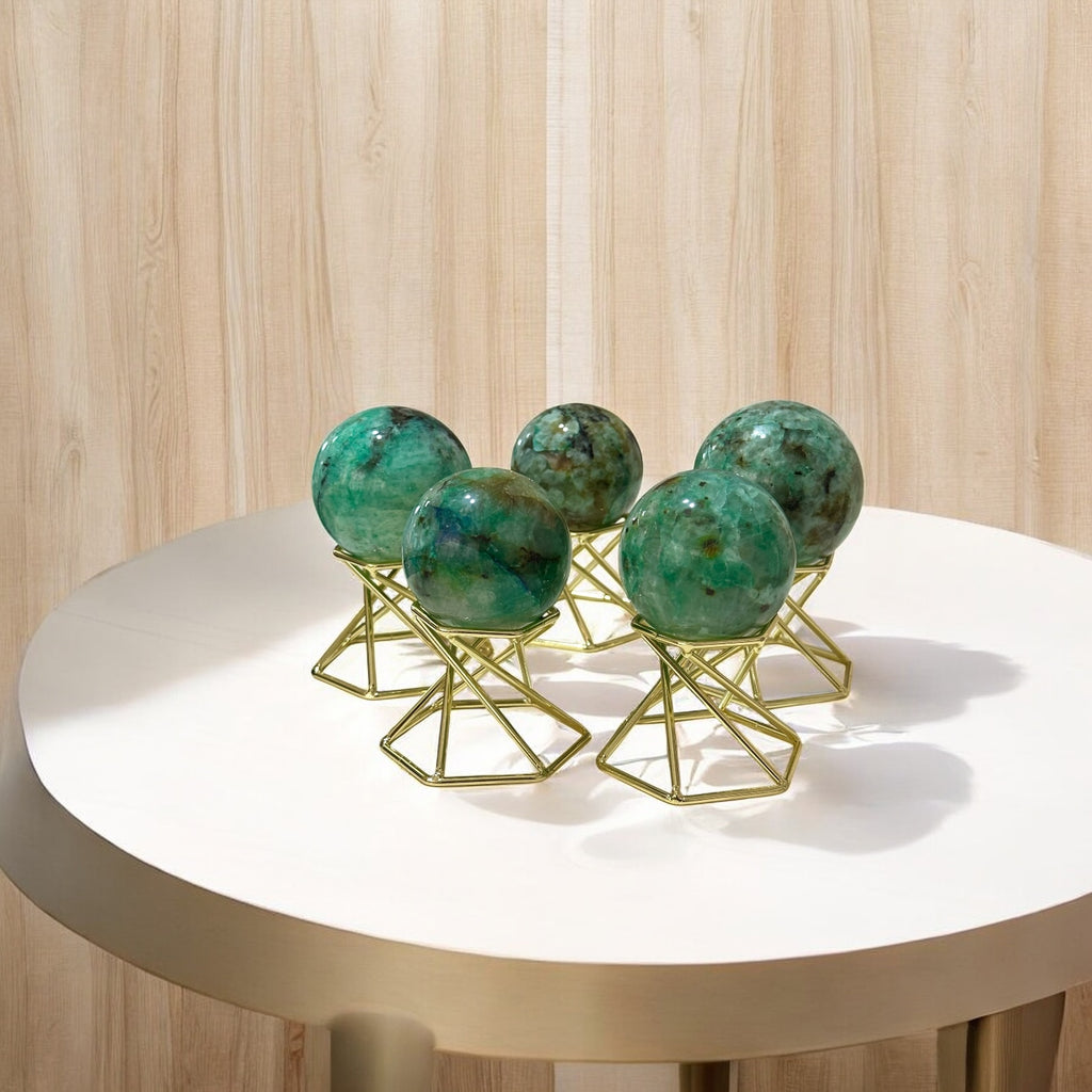 Phoenix Stone Spheres (Turquoise, Malachite, Chrysocolla) Pre-coded & Activated (Soulful Recalibration)
