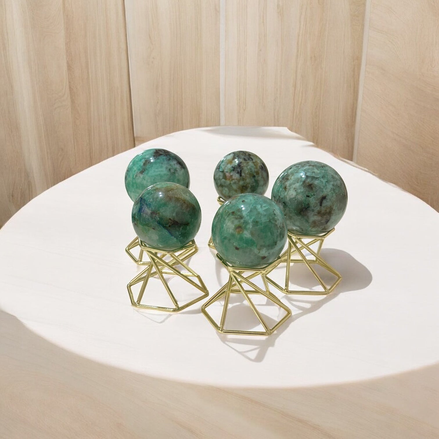 Phoenix Stone Spheres (Turquoise, Malachite, Chrysocolla) Pre-coded & Activated (Soulful Recalibration)