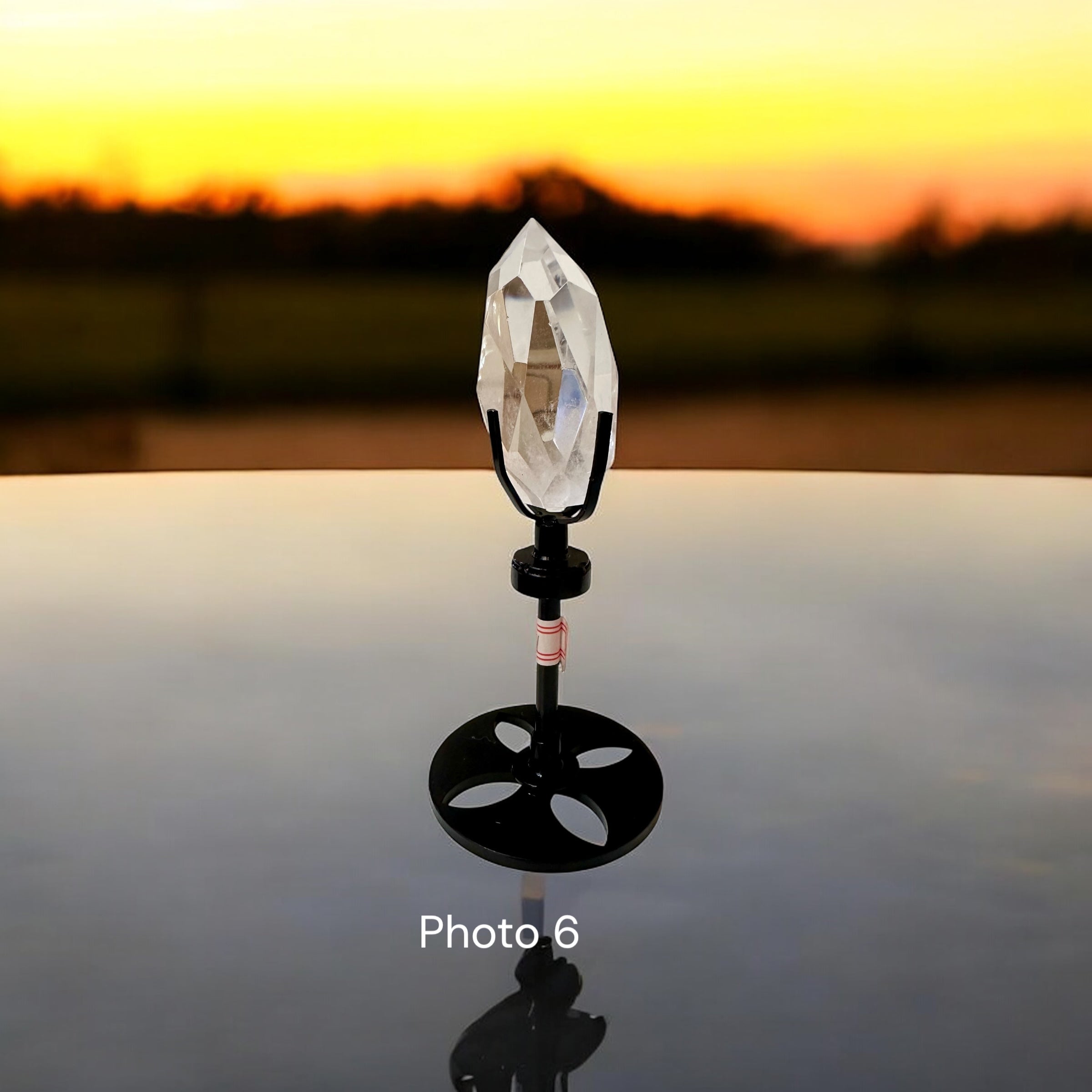 Crystalline Transmitter (Multi Faceted Brazil Clear Quartz On Stand)Pre-coded & Activated