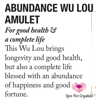 Abundance Wu Lou Hulu Keychain Amulet (Feng Shui 2024) Feng Shui 2024