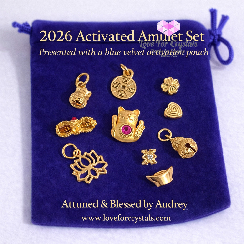 2026 Activated Lucky Amulet Pouch by Audrey (Pocket-sized 10-Pcs) Pocket Size (5cm Pouch, 10 pcs Amulets) Amulet