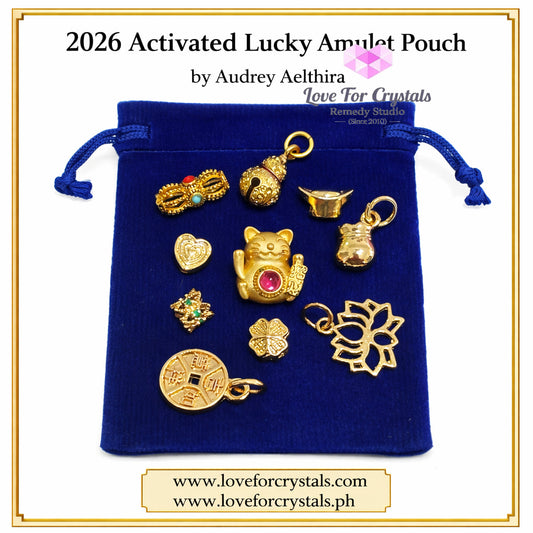2026 Activated Lucky Amulet Pouch by Audrey (Pocket-sized 10-Pcs) Pocket Size (5cm Pouch, 10 pcs Amulets) Amulet