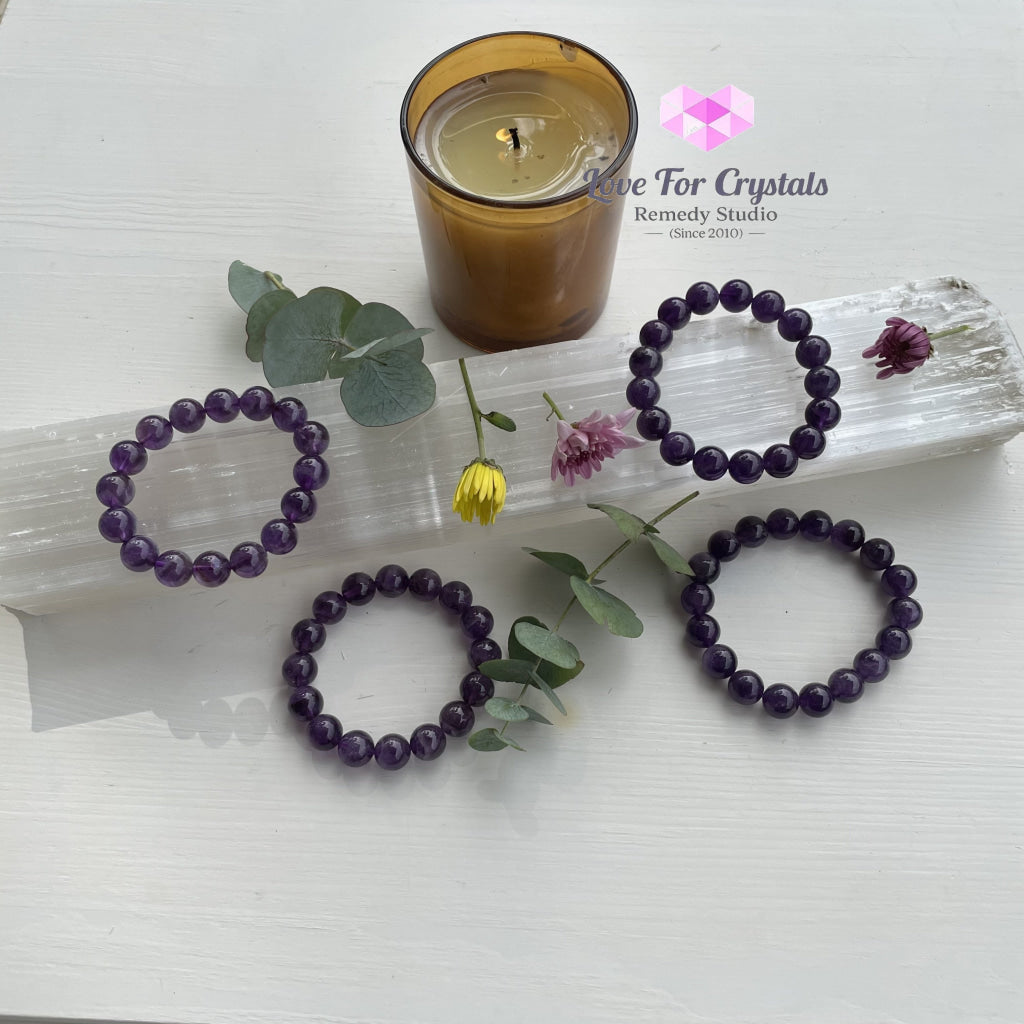 Amethyst 12Mm Bracelet Bracelets & Bangles