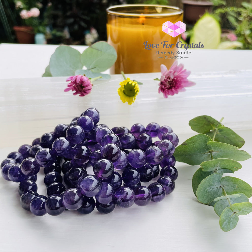 Amethyst 12Mm Bracelet Bracelets & Bangles