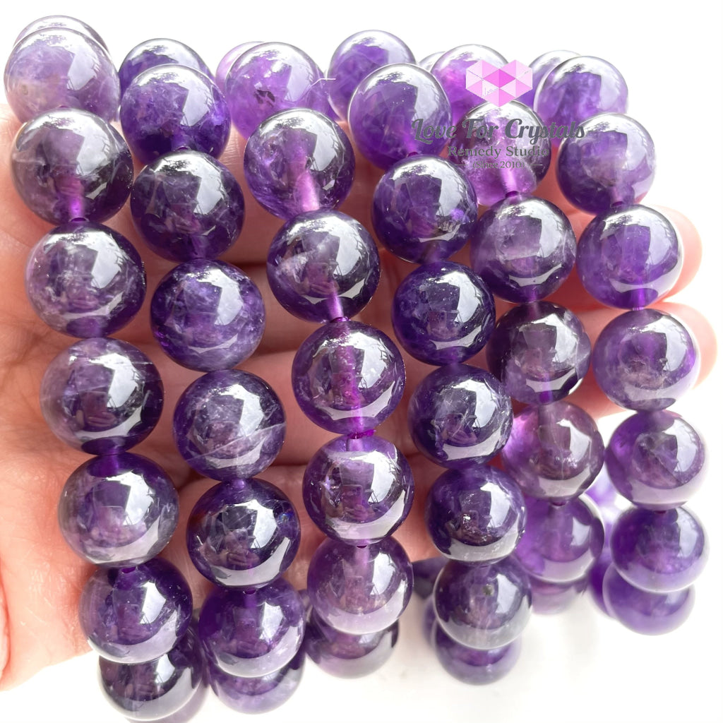 Amethyst 12Mm Bracelet Bracelets & Bangles