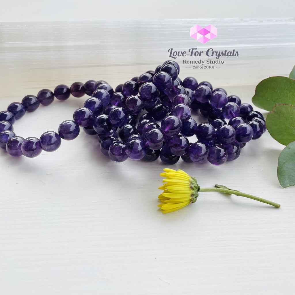 Amethyst 12Mm Bracelet Bracelets & Bangles