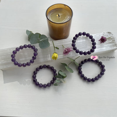 Amethyst 12Mm Bracelet Bracelets & Bangles