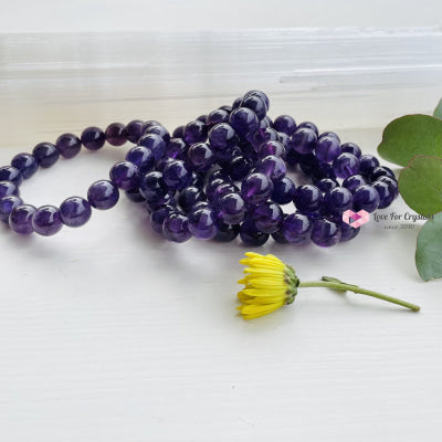 Amethyst 12Mm Bracelet Bracelets & Bangles