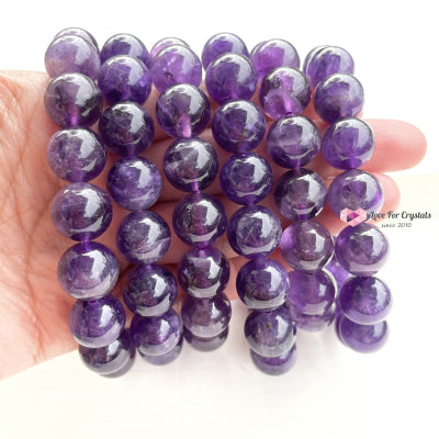Amethyst 12Mm Bracelet Size 6.5 Bracelets & Bangles