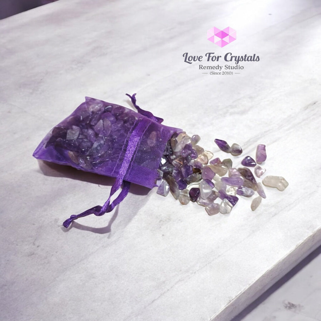 Amethyst Chips In 100Gm Bag Polished Stones