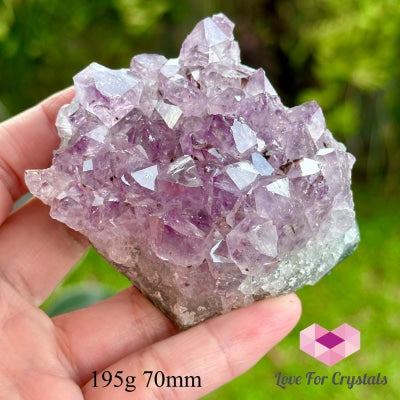 Amethyst Cluster Druse (Brazil) 60-75Mm 195G 70Mm Caves Geodes And Clusters