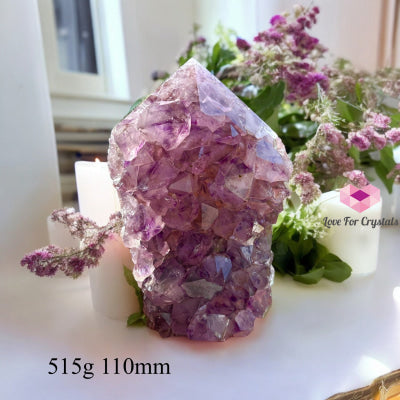 Amethyst Cluster Druse With Banded Agate Shell Base (Mountain-Shaped) Rare!!! (Brazil) 515G 110Mm