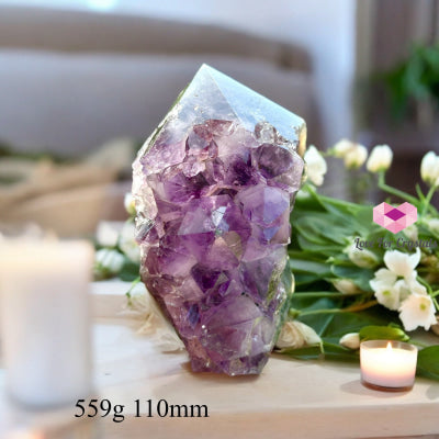 Amethyst Cluster Druse With Banded Agate Shell Base (Mountain-Shaped) Rare!!! (Brazil) 559G 110Mm