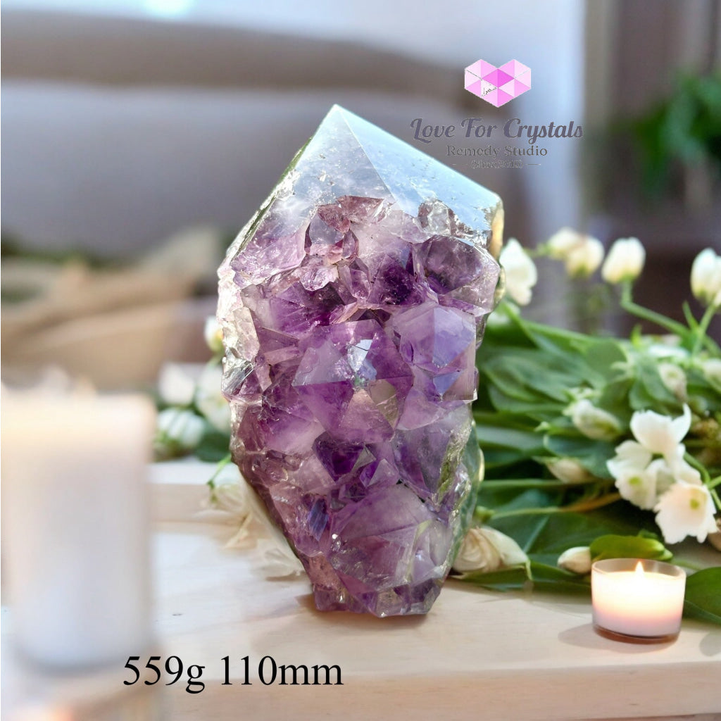 Amethyst Cluster Druse With Banded Agate Shell Base (Mountain-Shaped) Rare!!! (Brazil) 559G 110Mm