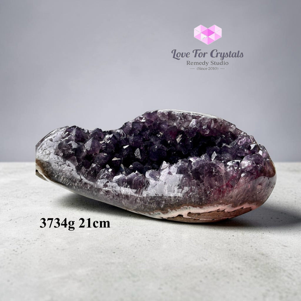 Amethyst Cluster in Agate (AAA Grade Premium) 3.7kgs - 3734g 21cm - Amethyst