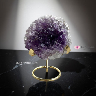 Amethyst Cluster on Metal Stand (Brazil) 364g 95mm Amethyst