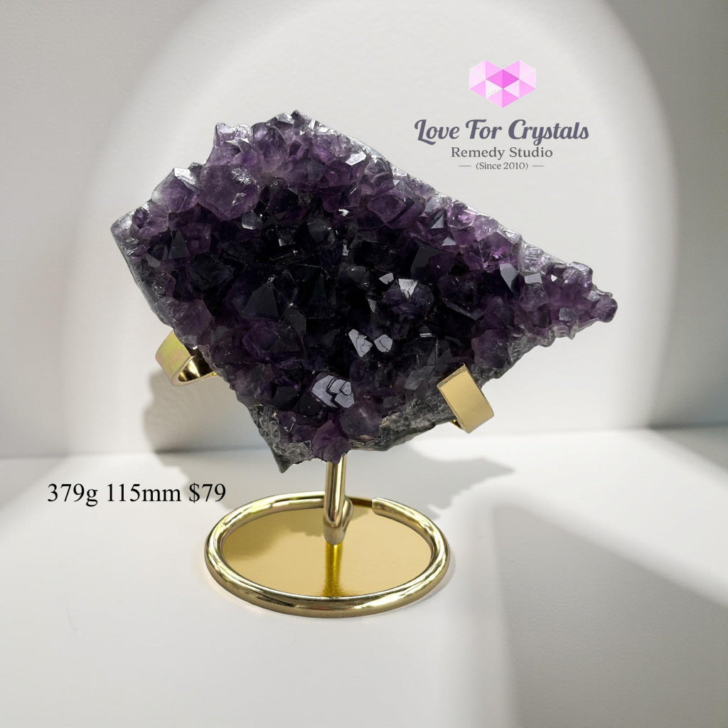 Amethyst Cluster on Metal Stand (Brazil) 379g 115mm Amethyst