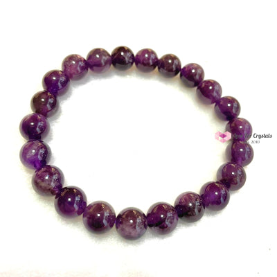 Amethyst Crystal Bracelet (Focus) 8Mm 6-6.5 Energy