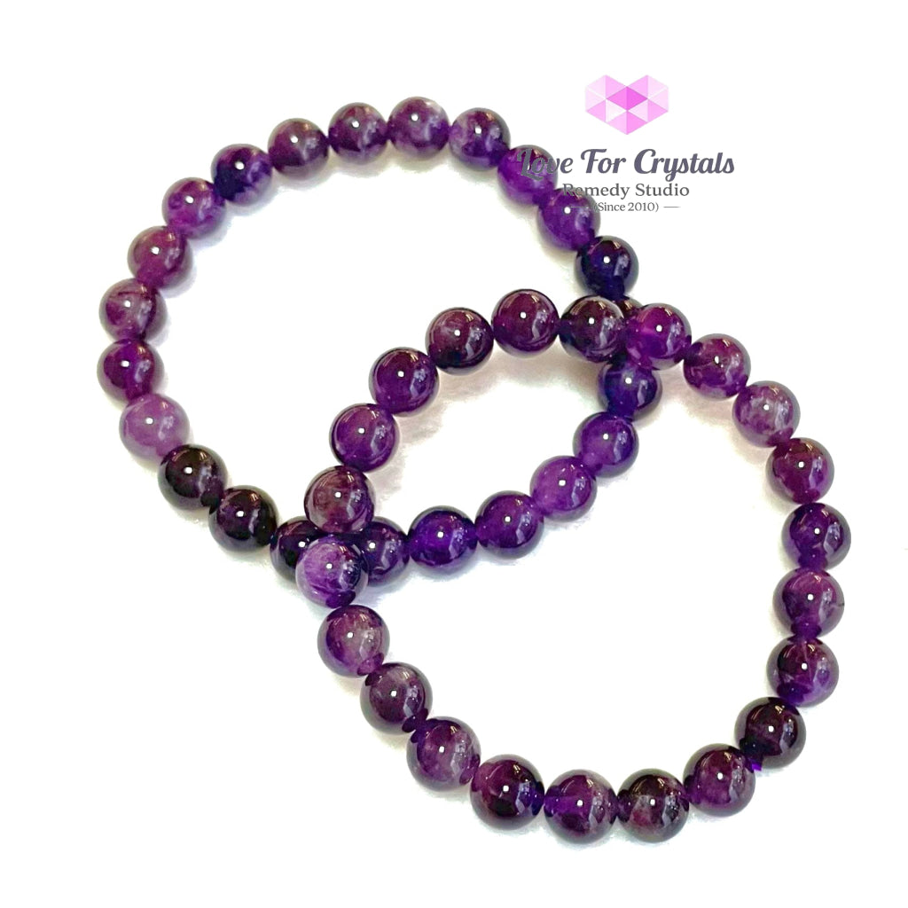 Amethyst Crystal Bracelet (Focus) 8Mm Energy