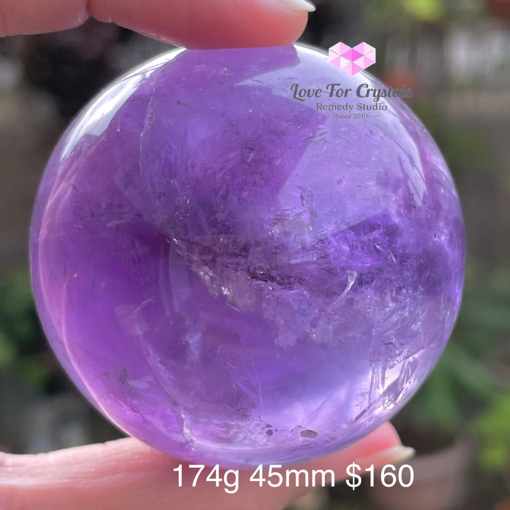 Amethyst Crystal Sphere (Aaa) Brazil 174G 45Mm Polished Stones