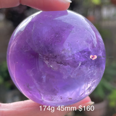 Amethyst Crystal Sphere (Aaa) Brazil 174G 45Mm Polished Stones