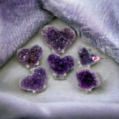 Amethyst Druse Heart (Uruguay)With Stand