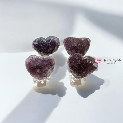 Amethyst Druse Heart (Uruguay)with Stand Amethyst