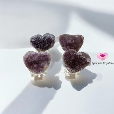 Amethyst Druse Heart (Uruguay)with Stand Amethyst