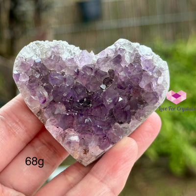 Amethyst Druse Heart (Uruguay)With Stand 68G 50Mm