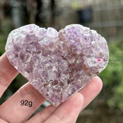 Amethyst Druse Heart (Uruguay)With Stand 92G 50Mm