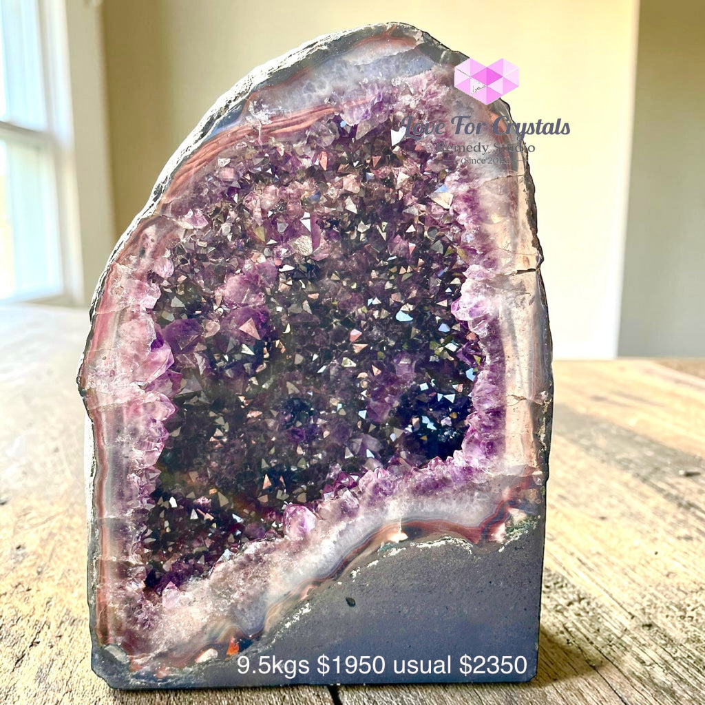 Amethyst Geode Cave (6-10kgs Series) - 9.5 kgs (AAA) - Amethyst