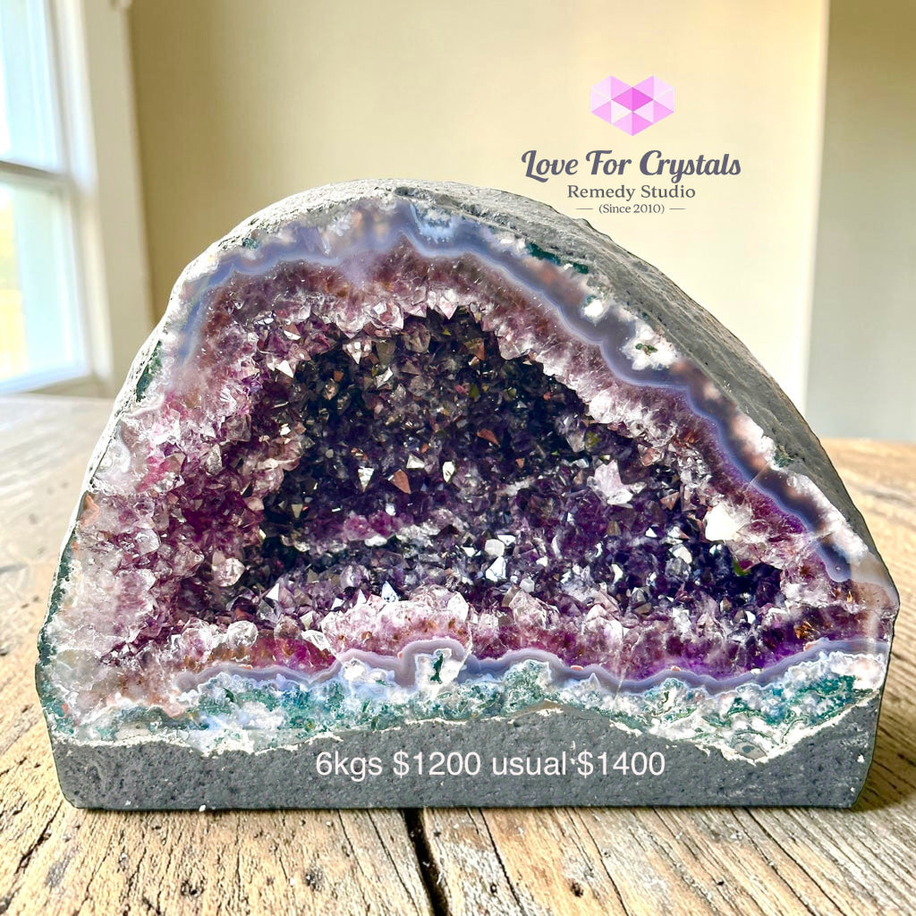 Amethyst Geode Cave (6-10kgs Series) - 6 kgs (AAA) - Amethyst